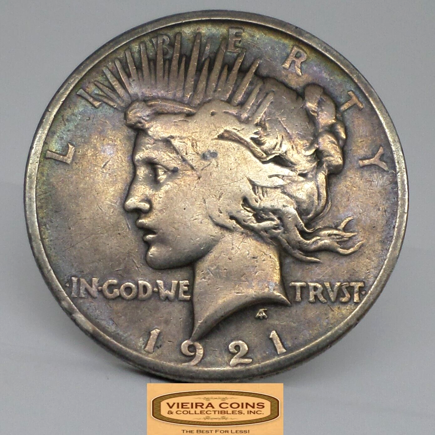 1921 Peace Silver Dollar, High Relief, Key Date - #C33343NQ