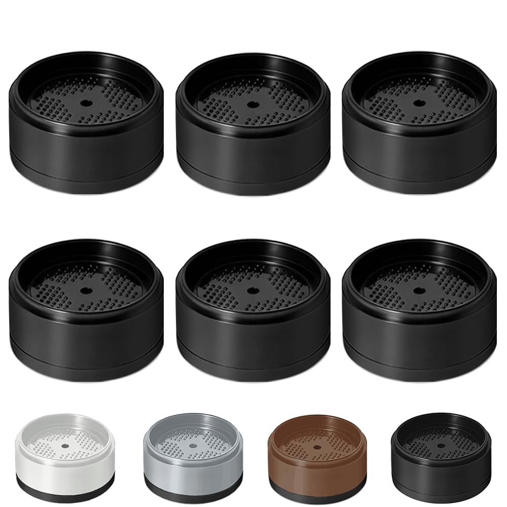 Bed Risers 1 Inch 6 Pack Black Heavy Duty Adjustable Stackable Furniture Raisers
