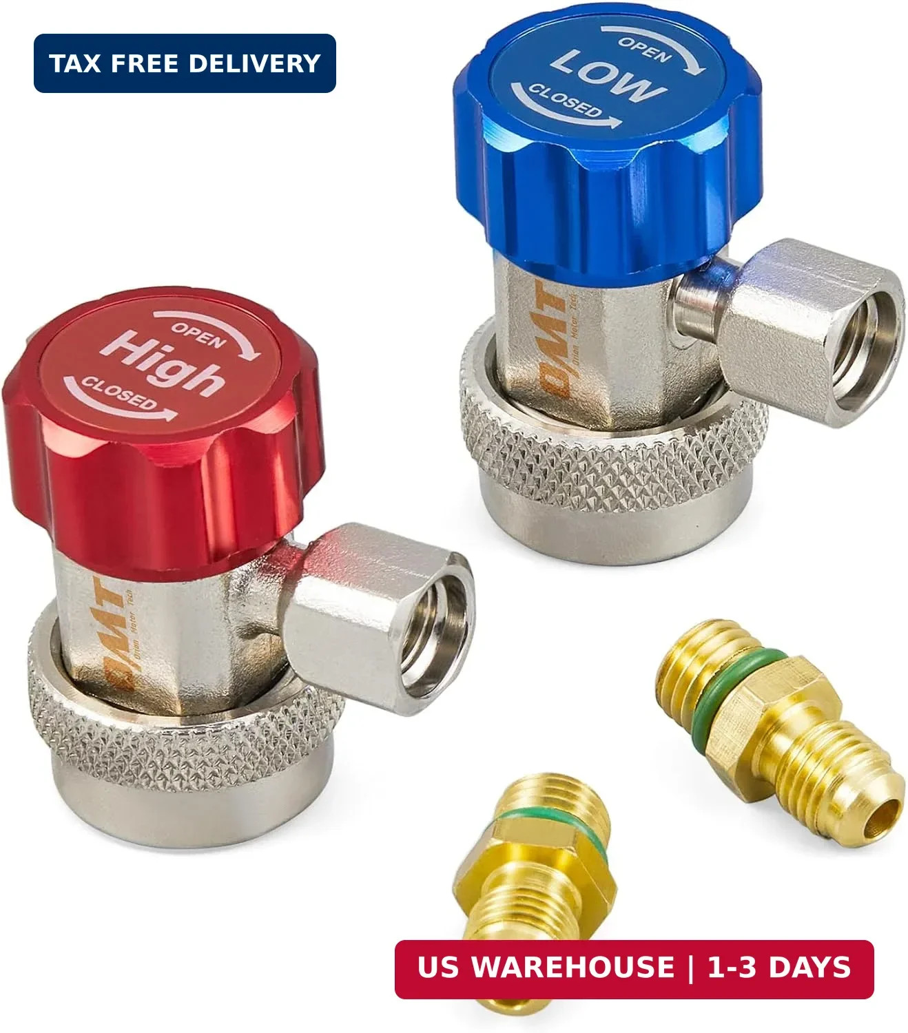 Orion Motor Tech R134a Quick Coupler Adapter, Adjustable R134a Adapters and AC H