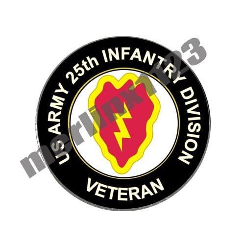 US Army 25th Infantry Div Tropic Lightning Golf Ball Marker + Switchblade Divot