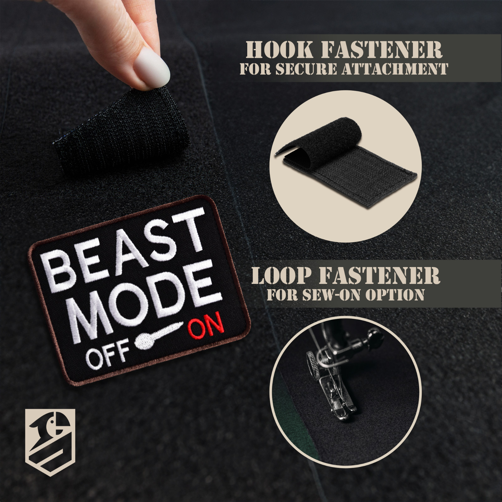 2pcs Beast Mode ON Patch Embroidered Tactical Morale Patches