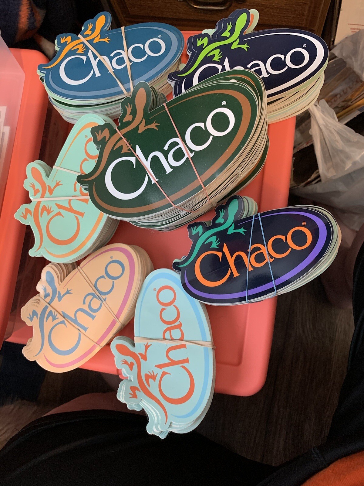 Lot of 5 Various - CHACO Footwear Shoe Logo - Decals / Stickers Brand New Nice