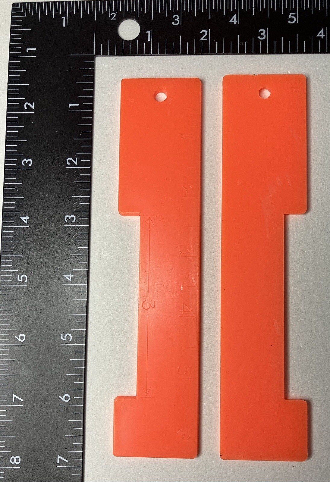 6 Ct-  6“ Plastic Lobster Gauge - Bright Orange- Get Ready For Season Now!