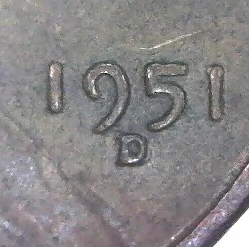 1951 D/D RPM ERROR  Lincoln Wheat Cent #53
