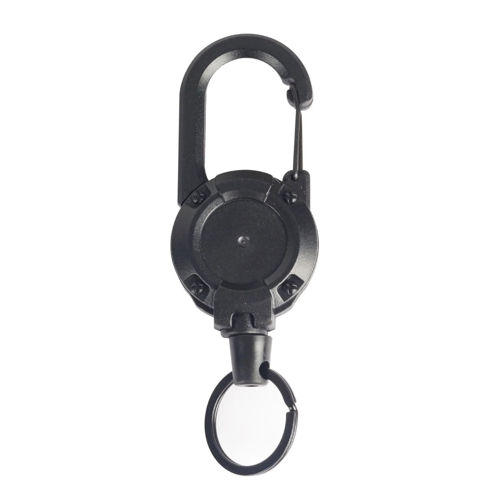 Heavy Duty Retractable Carabiner Car Key Chain Reel Holder Steel Cord Keychain*