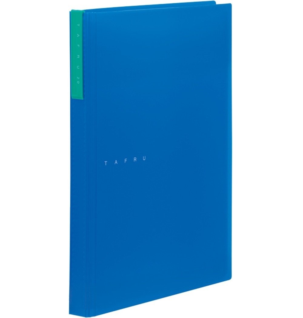 8152T A4 Clear File Tufle Transparent Blue 20Pockets Document Organizer