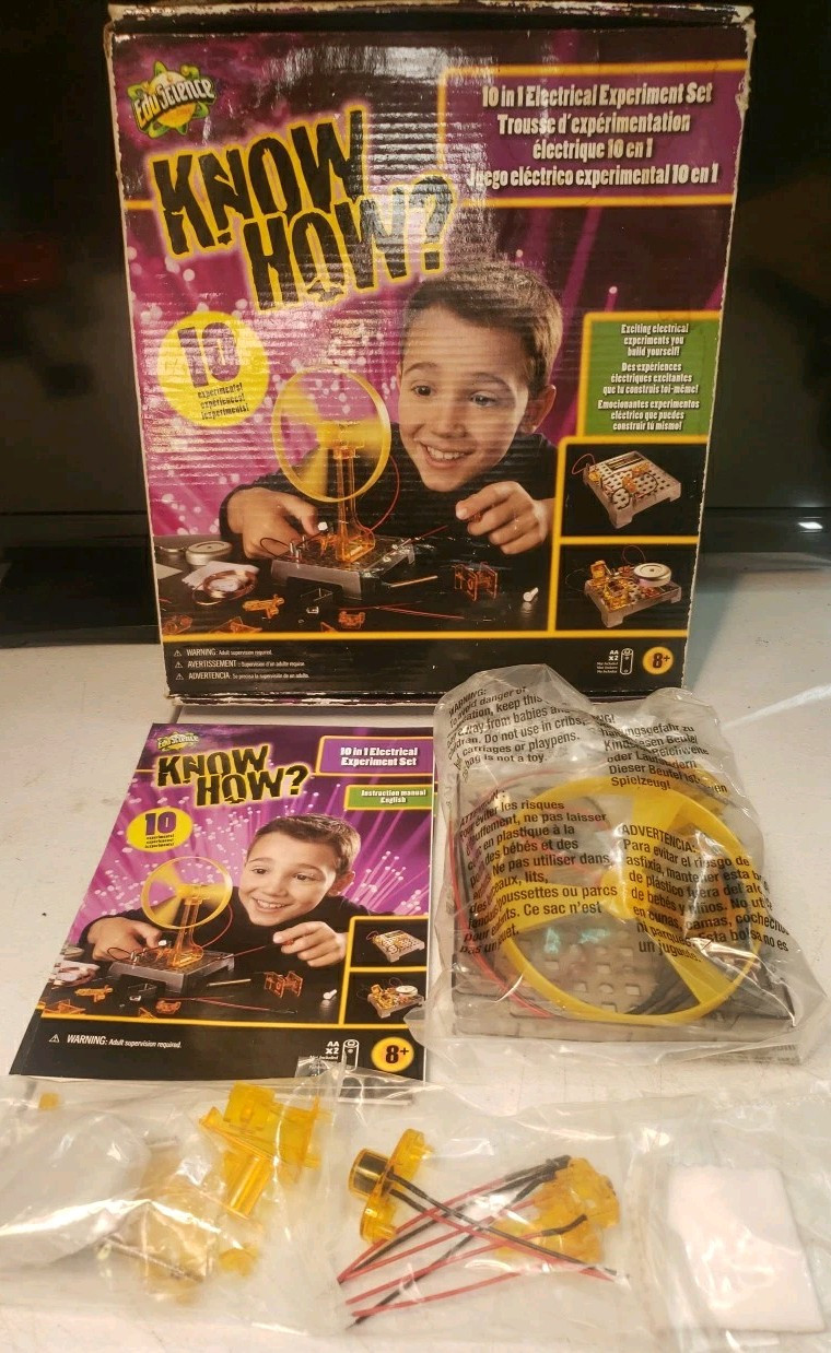 Eduscience Know How 10 in 1 electrical experiment set New Open Box Sealed Inside