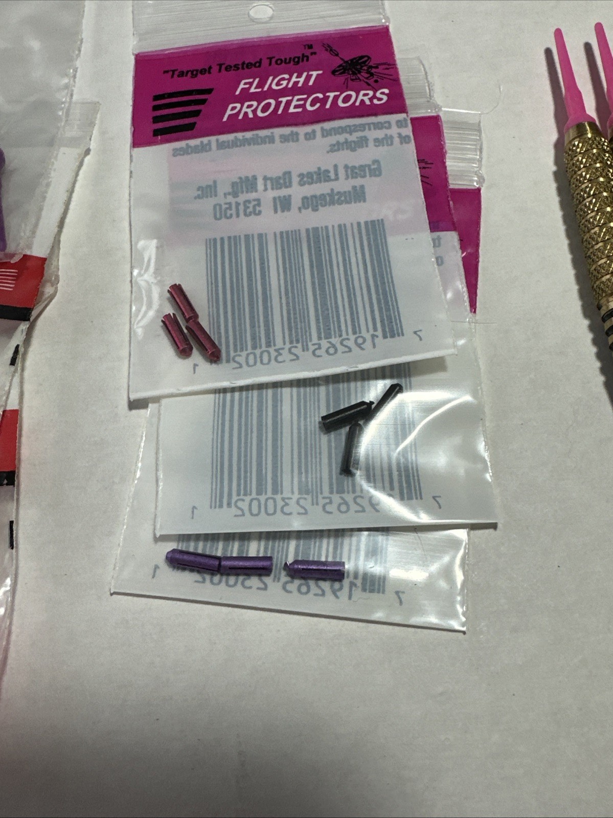 15GM Purple White Pink Themed 3 Soft Tip Dart Set Bundle With Soft Case