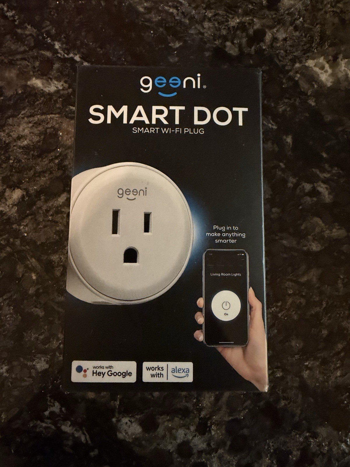 Geeni Smart Dot Wi-Fi Smart Plug 1 Outlet White App-Controlled Timer Alexa/GA