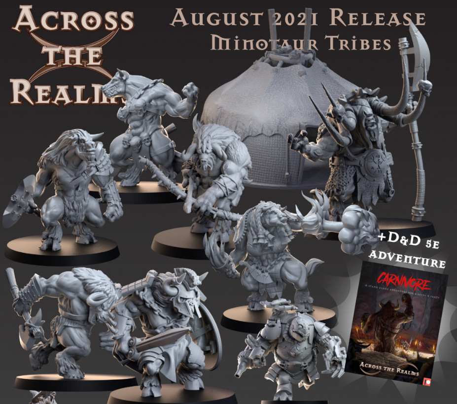 DnD Minotaur tribes collection of 9 models