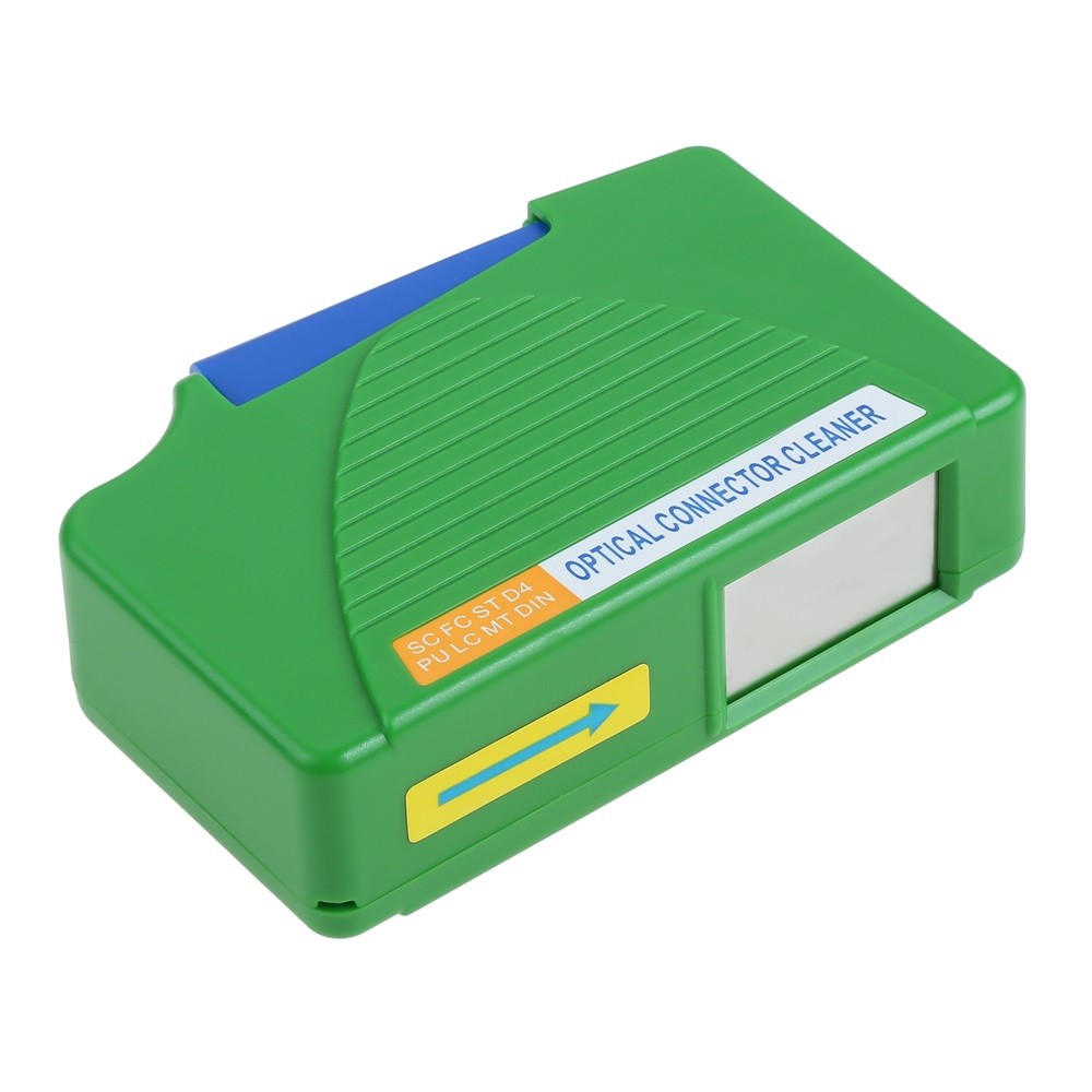 1PC Green Fiber Cleaning Box 500+ For Cleaning LC/SC/FC/ST/MU/MTP/DIN Connectors