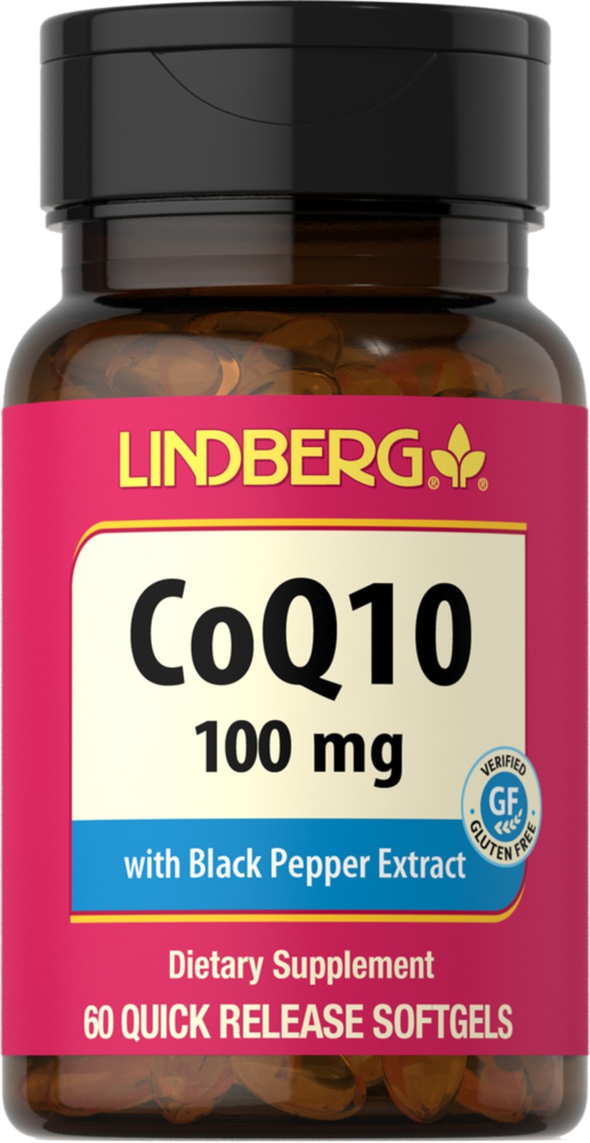 CoQ10 | 100mg | 60 Softgels | with Black Pepper Extract | by Lindberg