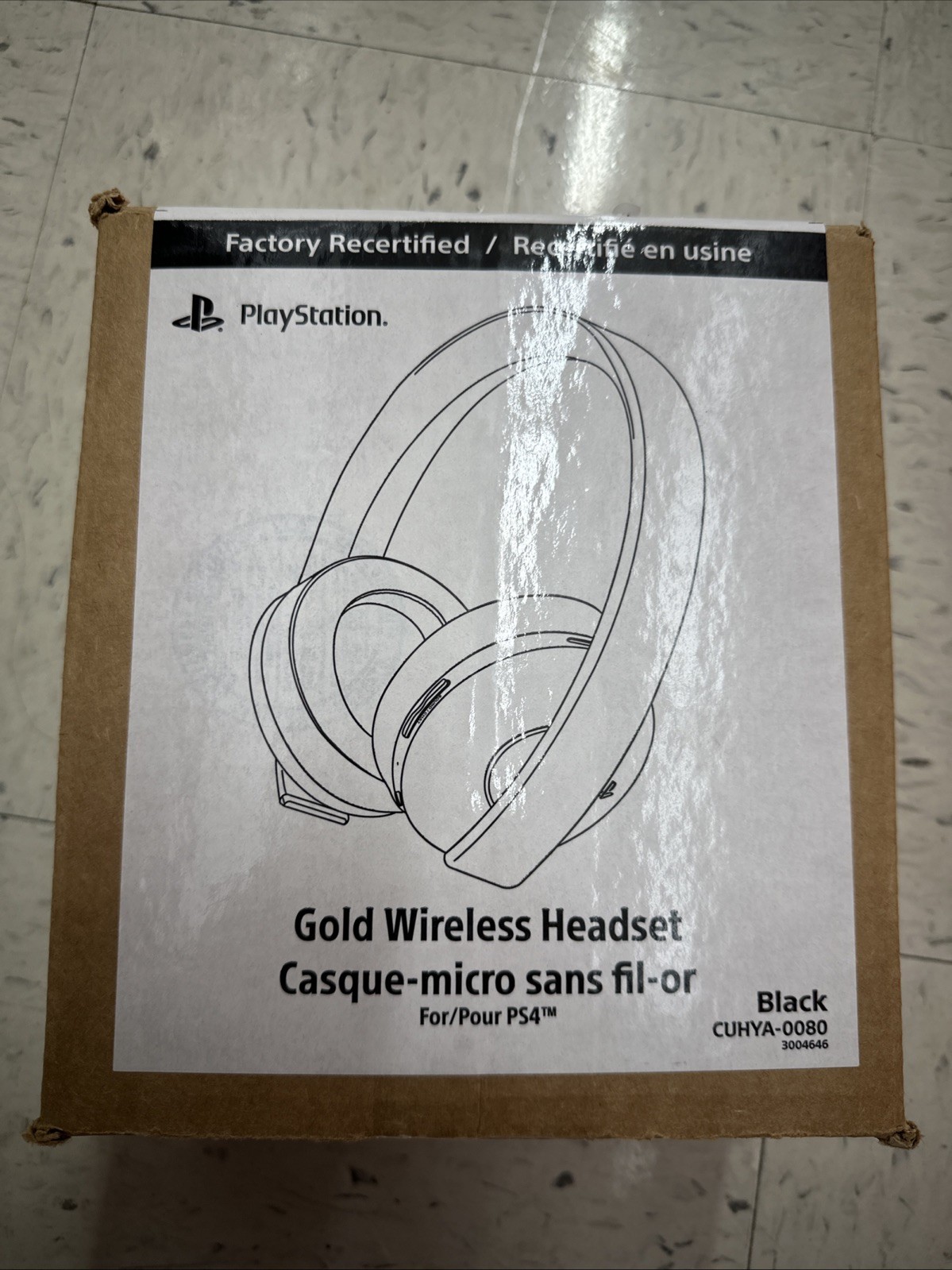 Sony PlayStation Gold Wireless Stereo Headset PS4 - CUHYA-0080 - Black
