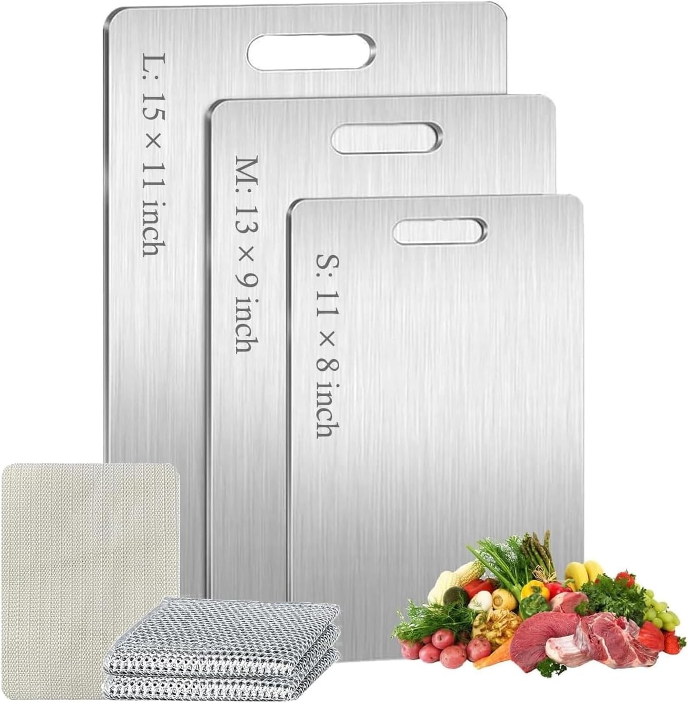 Titanium Cutting Board, Titanium Cutting Boards for Kitchen,  Double