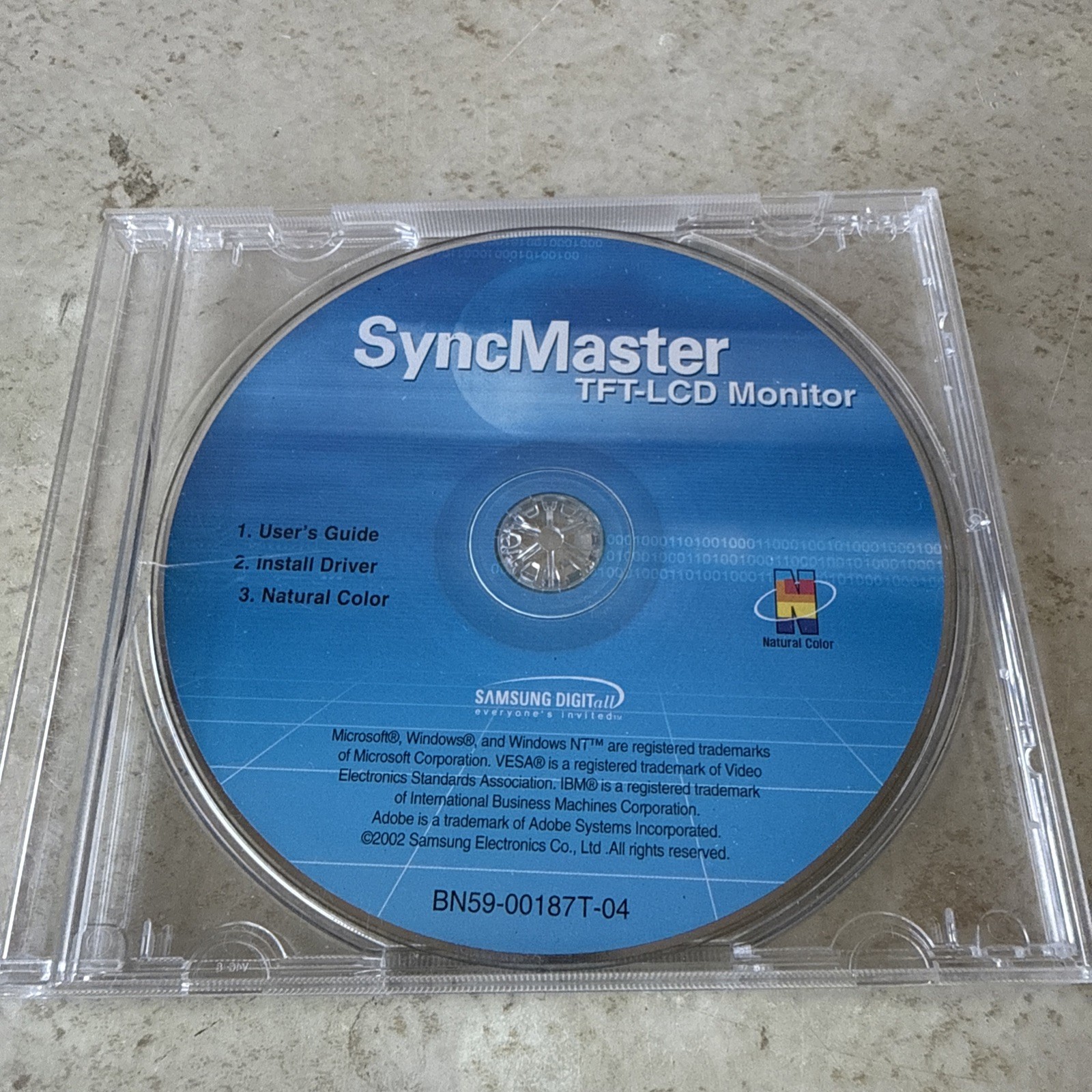 Samsung SyncMaster User's Guide /Install Driver For TFT-LCD Monitor *Disc Only*