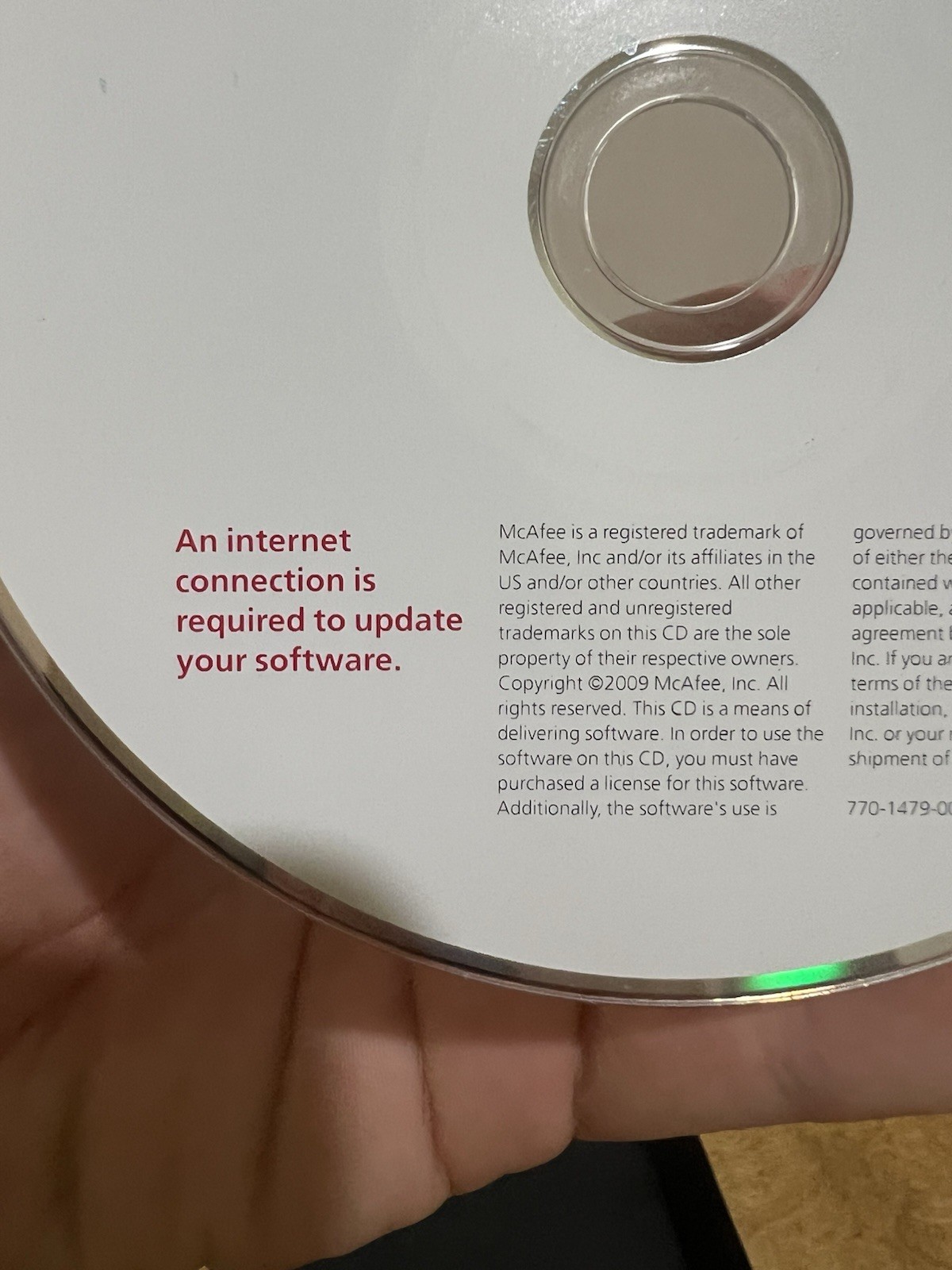 McAfee SiteAdvisor Plus 2000 Computer Program Disc Only 2009