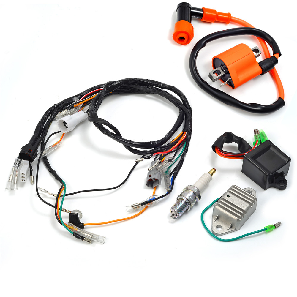 Ignition Coil Spark Plug CDI Wiring Harness Assy For Yamaha Blaster YFS200 97-01