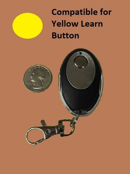 Compatible Chamberlain Garage Door Opener Remote Transmitter Yellow Learn Button