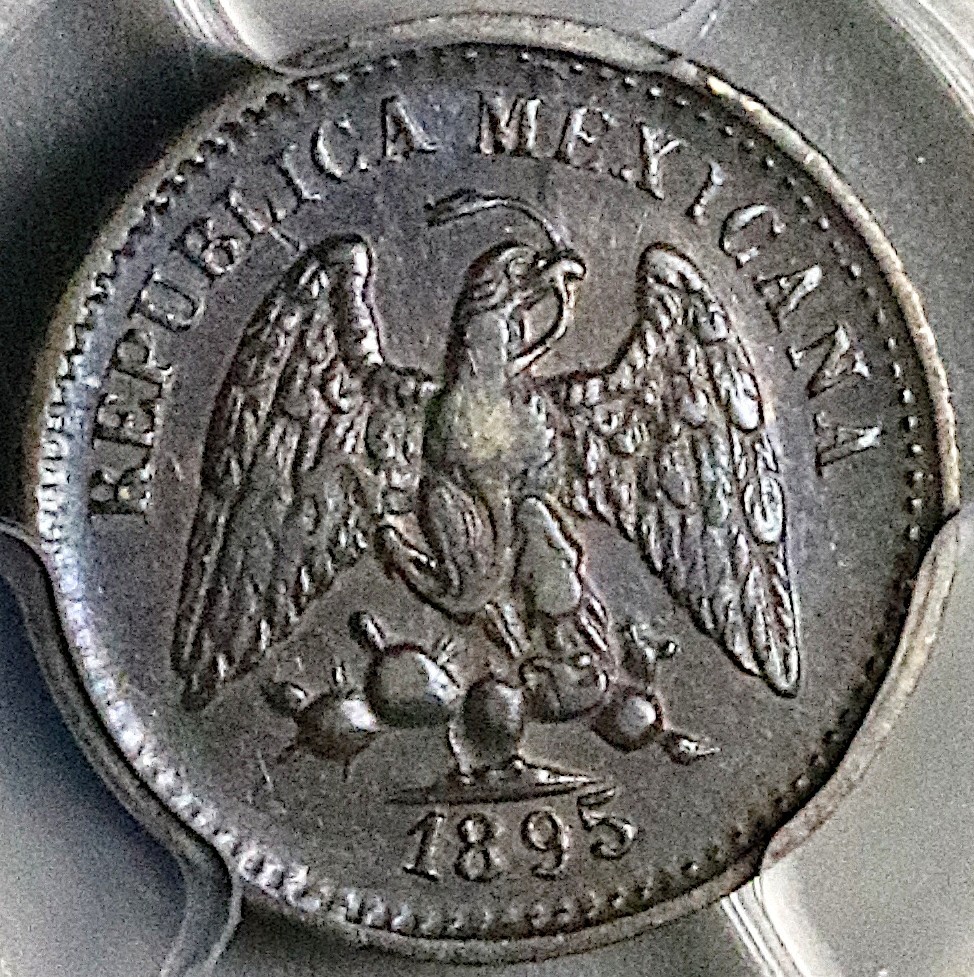 1895-As PCGS XF 45 Mexico 5 Centavos Alamos Mint Rare 20k Coin POP 1/2 25100703C