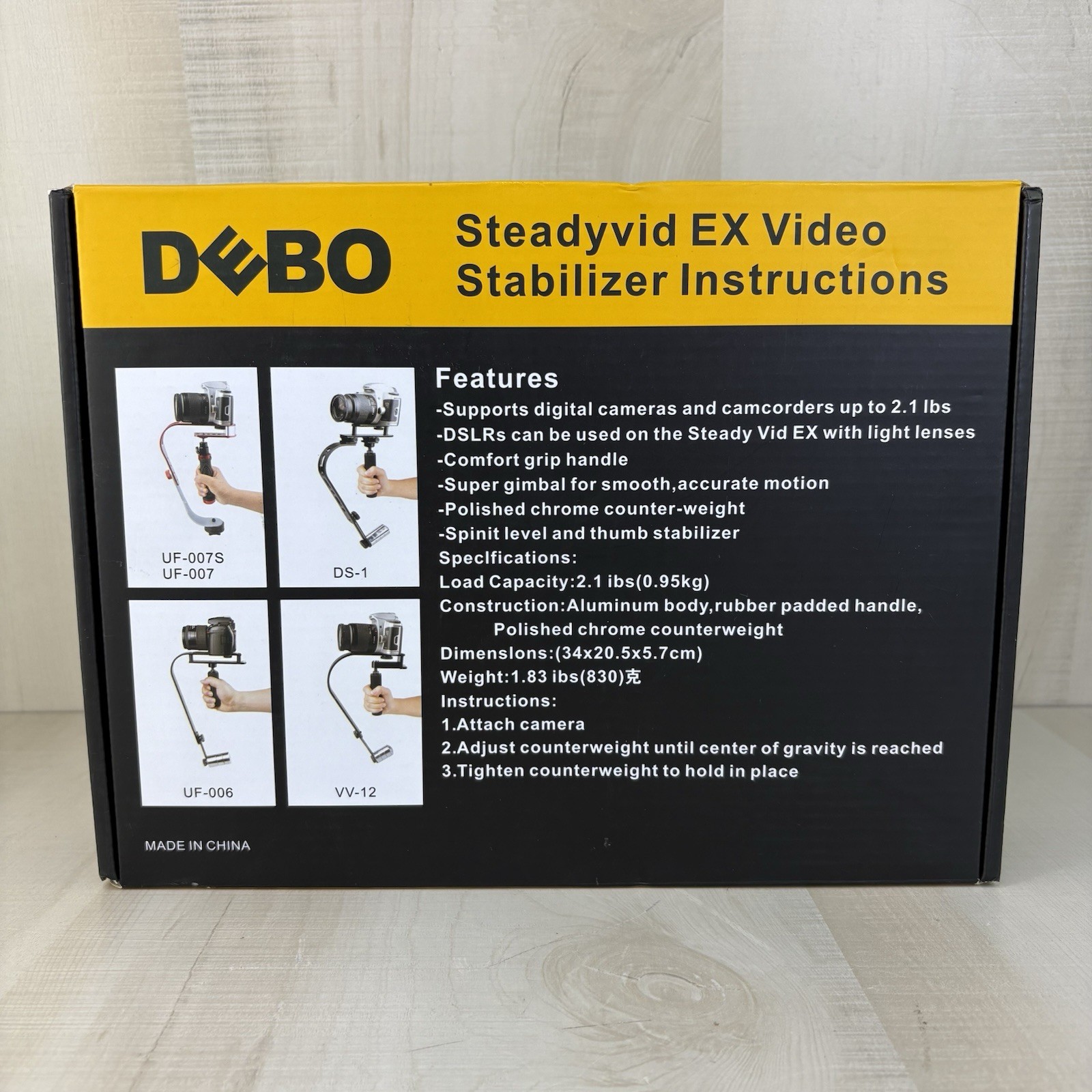 DEBO Steadyvid EX Stabilizer for Digial Camera/Camcorder NEW Red