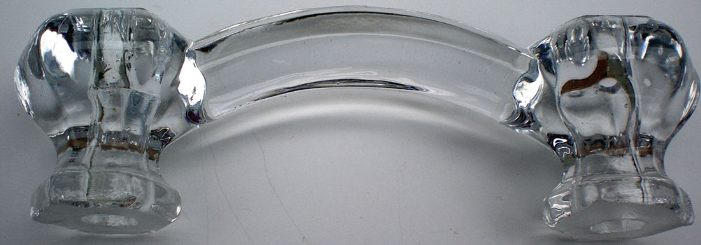 Vintage Restorers Classic Hex Clear Glass Pull 4-1/8" W (mounting hole c-c 3" )