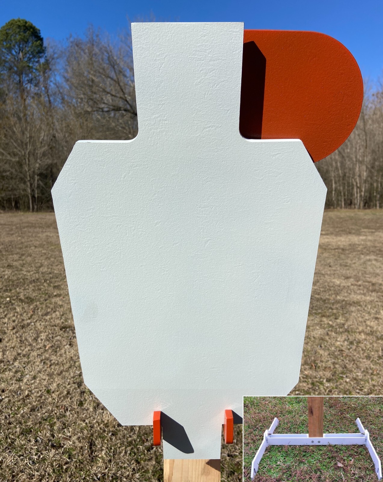 AR500 STEEL HOSTAGE REACTIVE IDPA 2/3 SHOOTING TARGET 3/8in 12X20 w/ 2x4 STAND