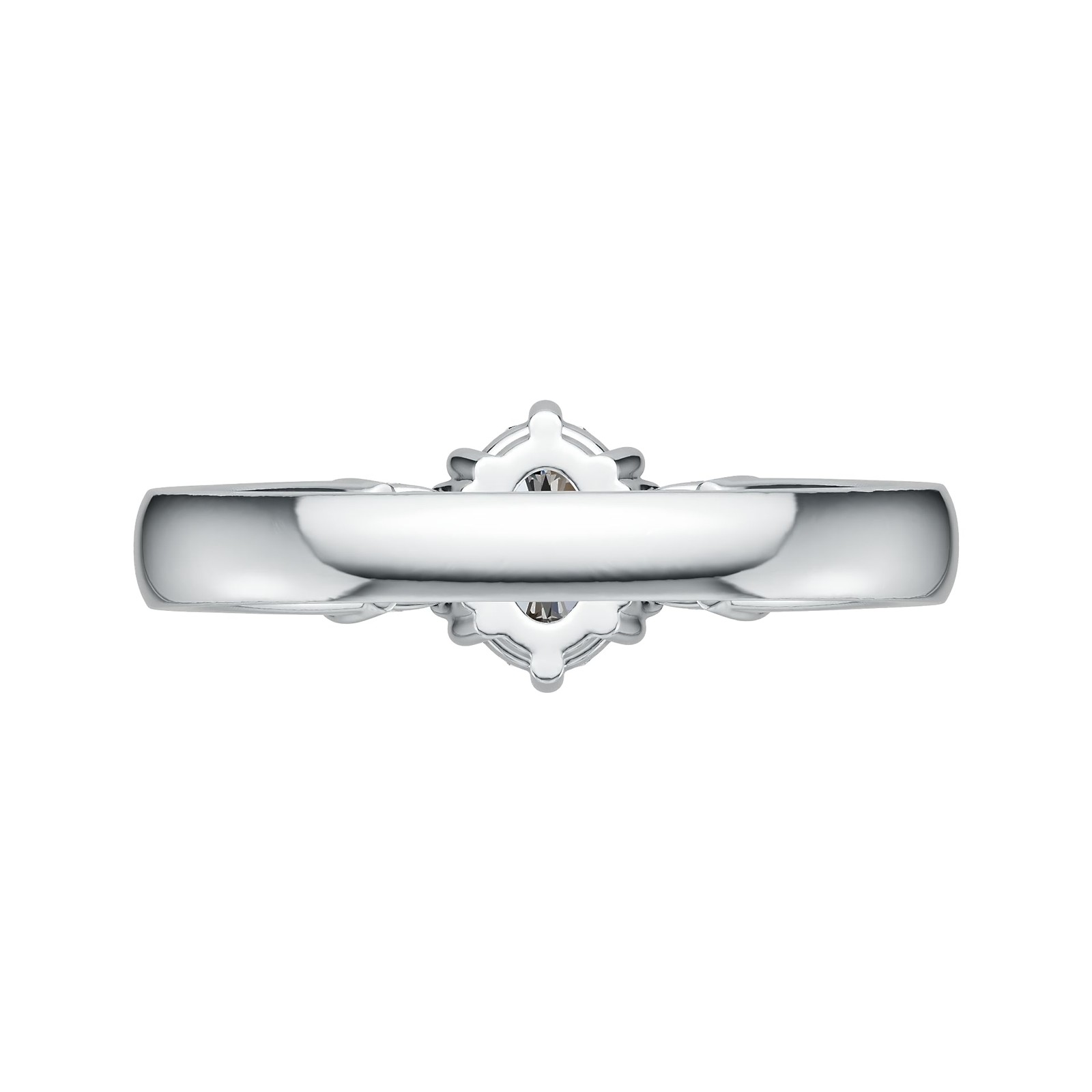 Sterling Silver Semi Mount Ring Setting Oval OV 8X6mm CU 4X4mm