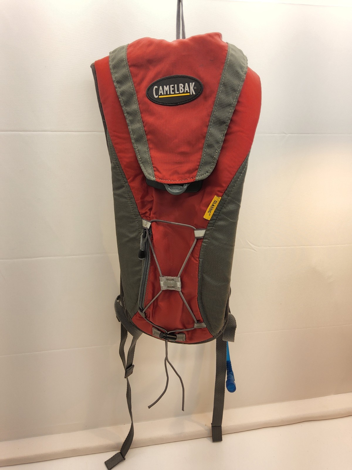 CamelBak Classic Hydration Pack Red Gray 70oz Backpack with Reservoir Tube