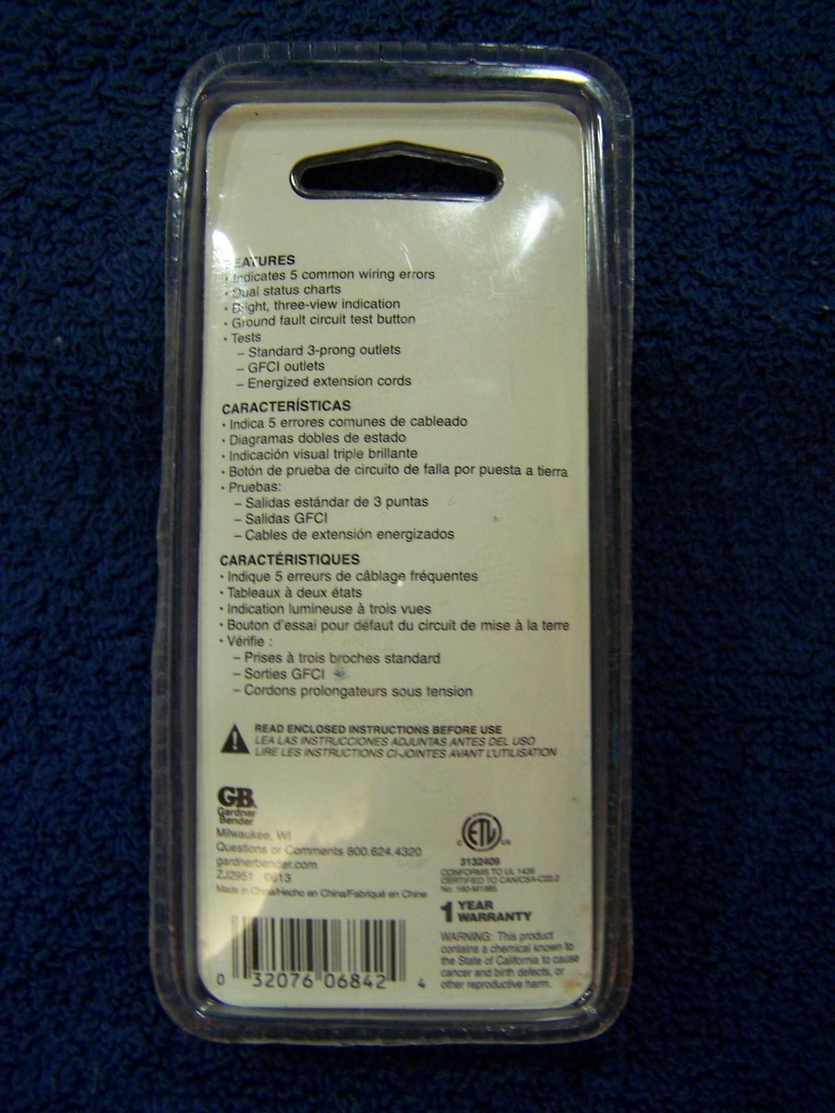 Gardner Bender Circuit Outlet Tester Analyzer GFCI function GFI-3501 New