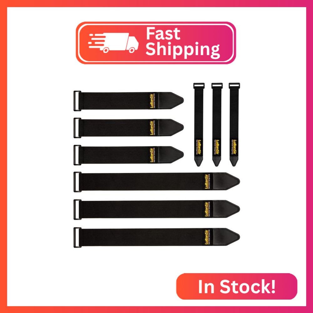 LuBanSir Cinch Straps, Assorted 9 Pack（9“/12”/18“） Super-Stretch Storage Straps