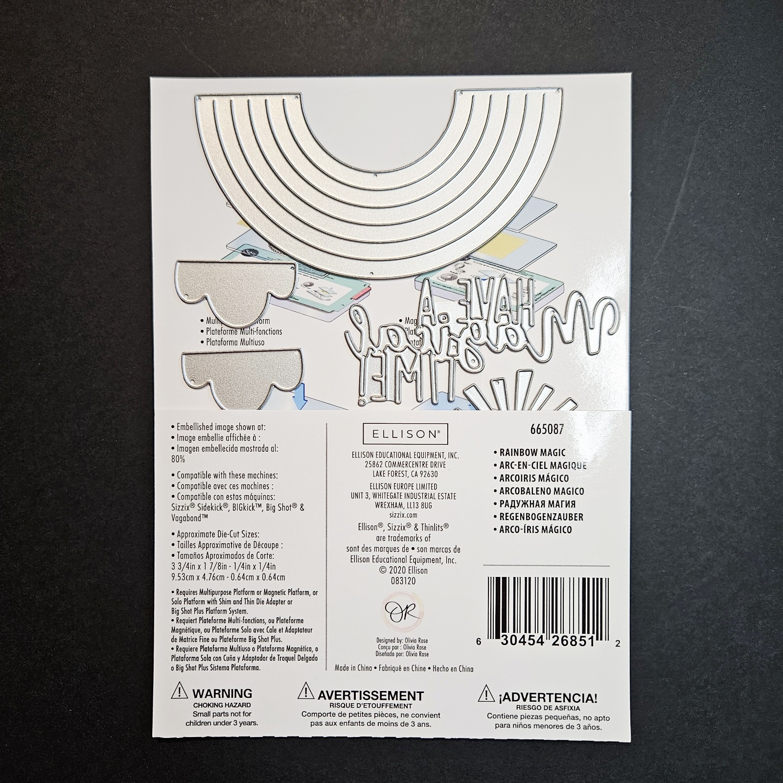 RAINBOW MAGIC Sizzix Thinlits Cutting Dies Saying Sky Promise Cloud Sun bb240