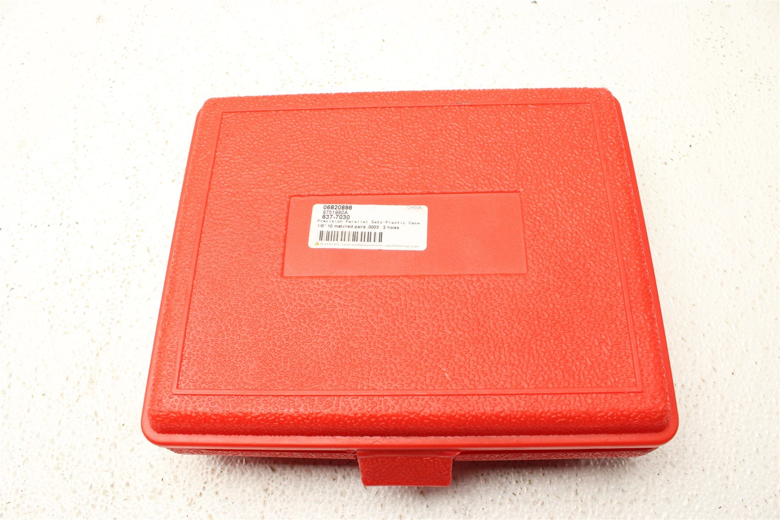 (06820898) 6 x 1/8" Thick Alloy Steel Thin Parallel 18-Piece Set w/ Plastic Case