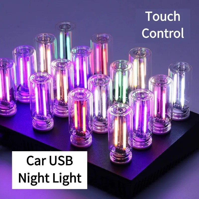 USB LED Night Light Touch Control Atmosphere Bulb Bedroom Mood Decor Lamp