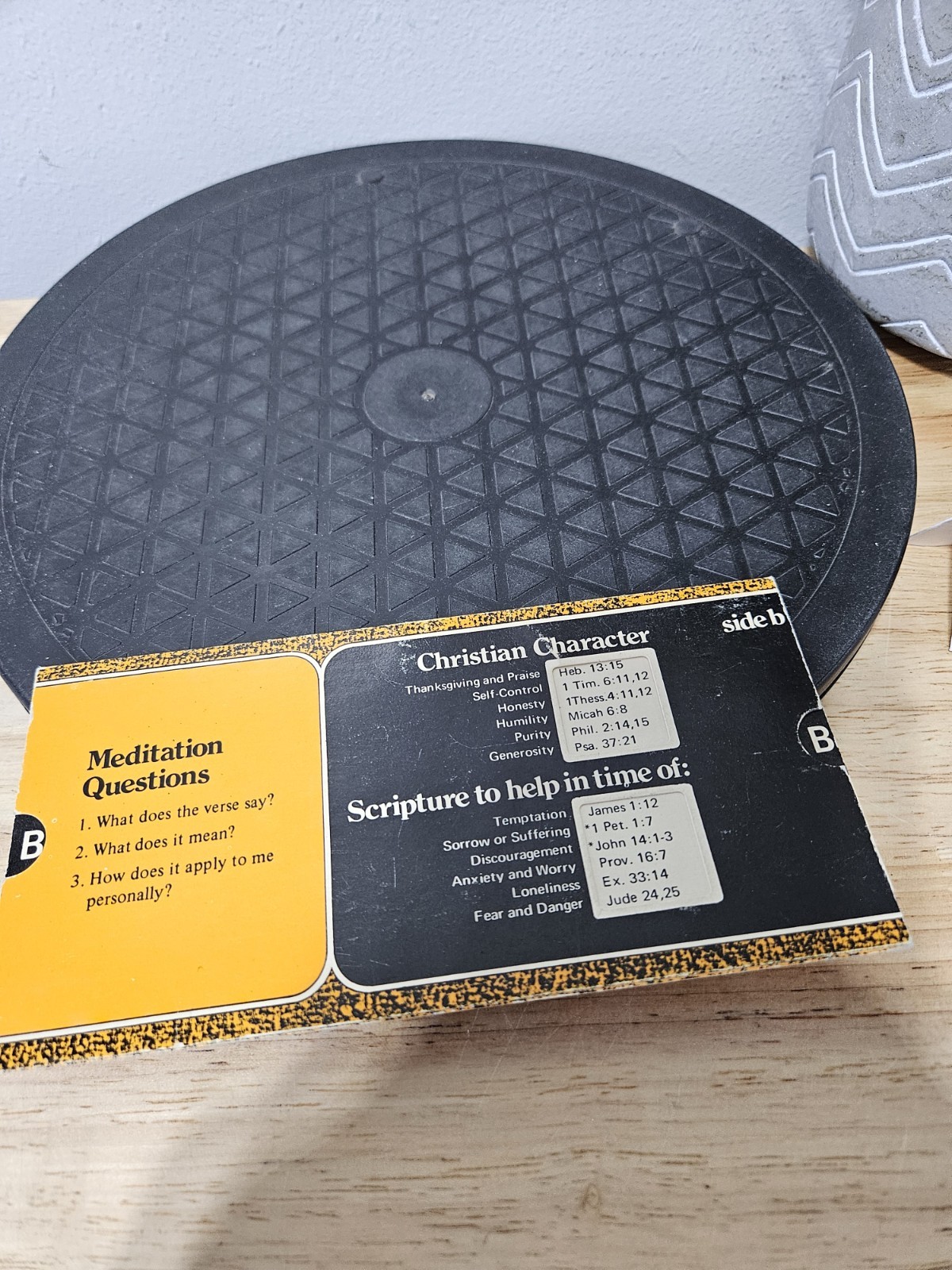 Christian Bible Study Slide Guide Meditation Scripture Reference Tool Card
