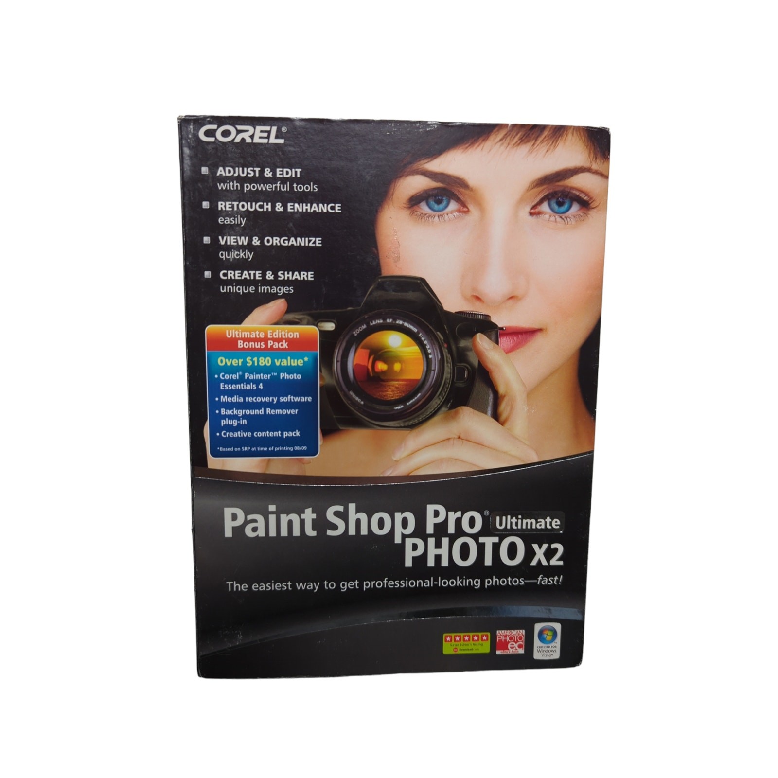 New Corel Paint Shop Pro Ultimate Photo X2 Software Windows XP Vista Sealed