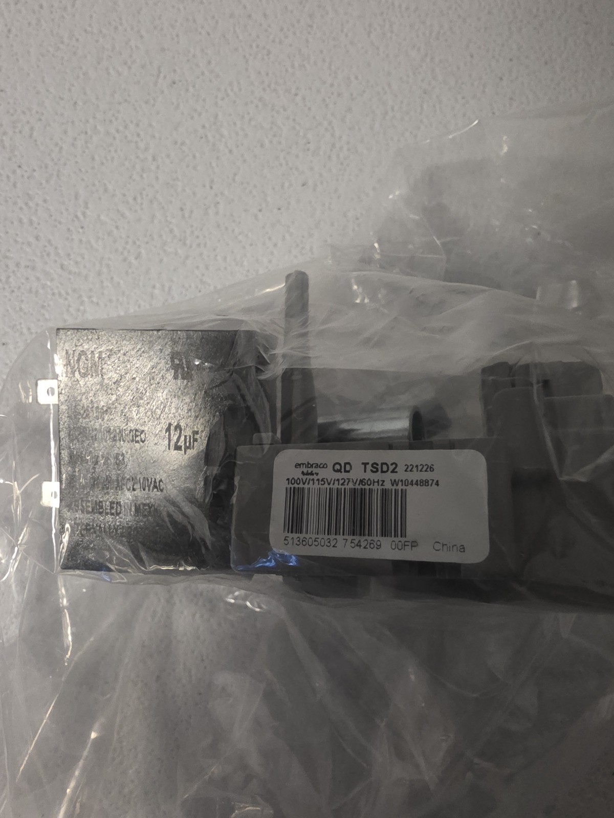 Genuine OEM Whirlpool WPW10448874 Refrigerator Start Device Relay And Capacitor