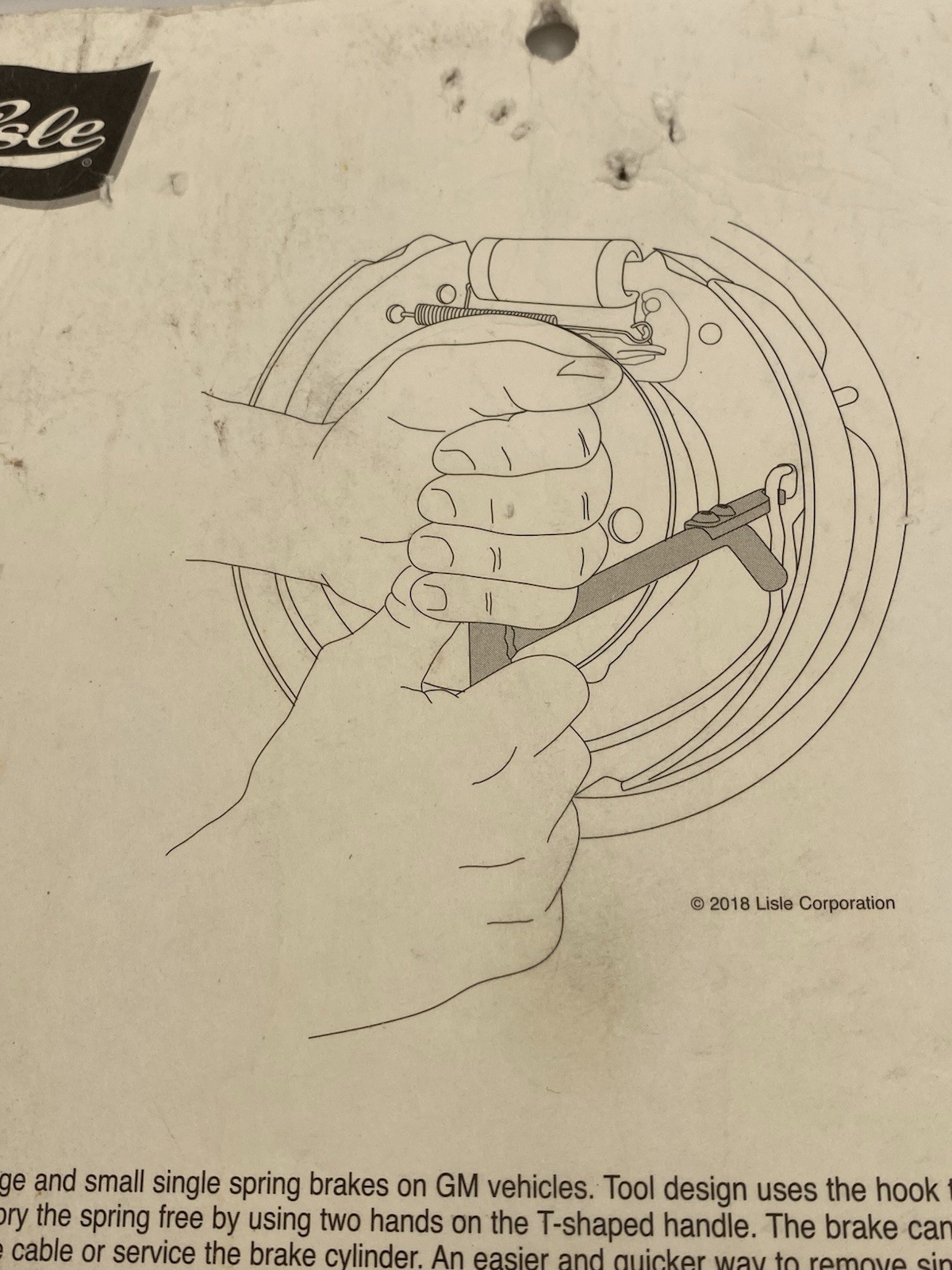 Lisle 49100 T-Handle Single Spring Brake Tool