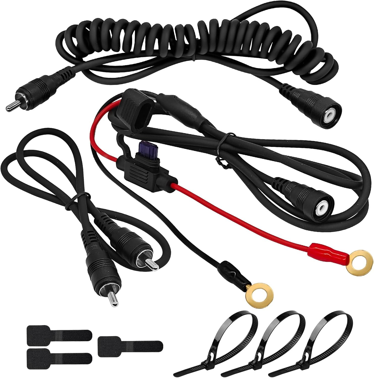 Heated Shield Cord for Snowmobile Helmets - RCA Plug Kit for Electric Shields