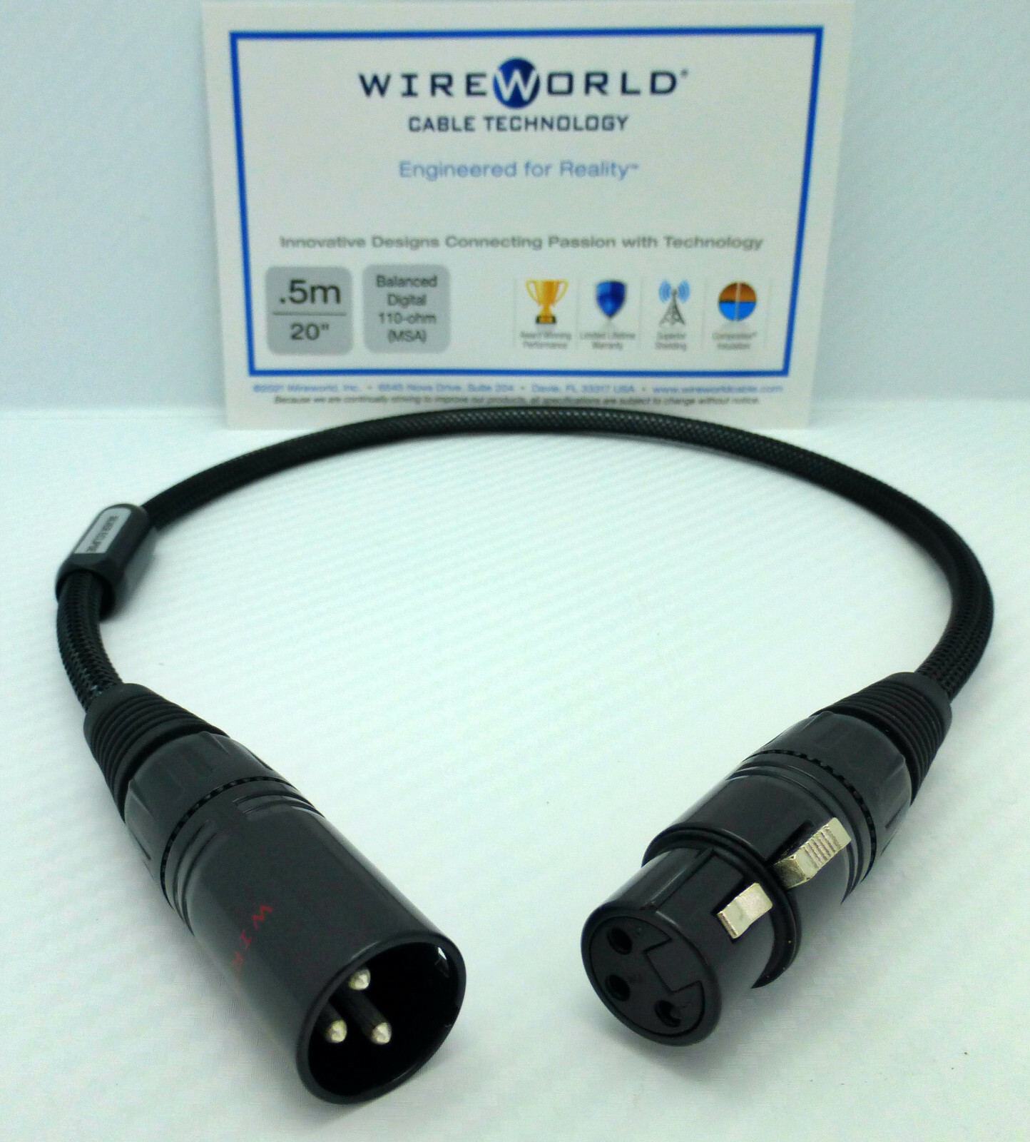 WireWorld Micro-Silver Eclipse Digital Audio 0.5 meter XLR to XLR AES/EBU