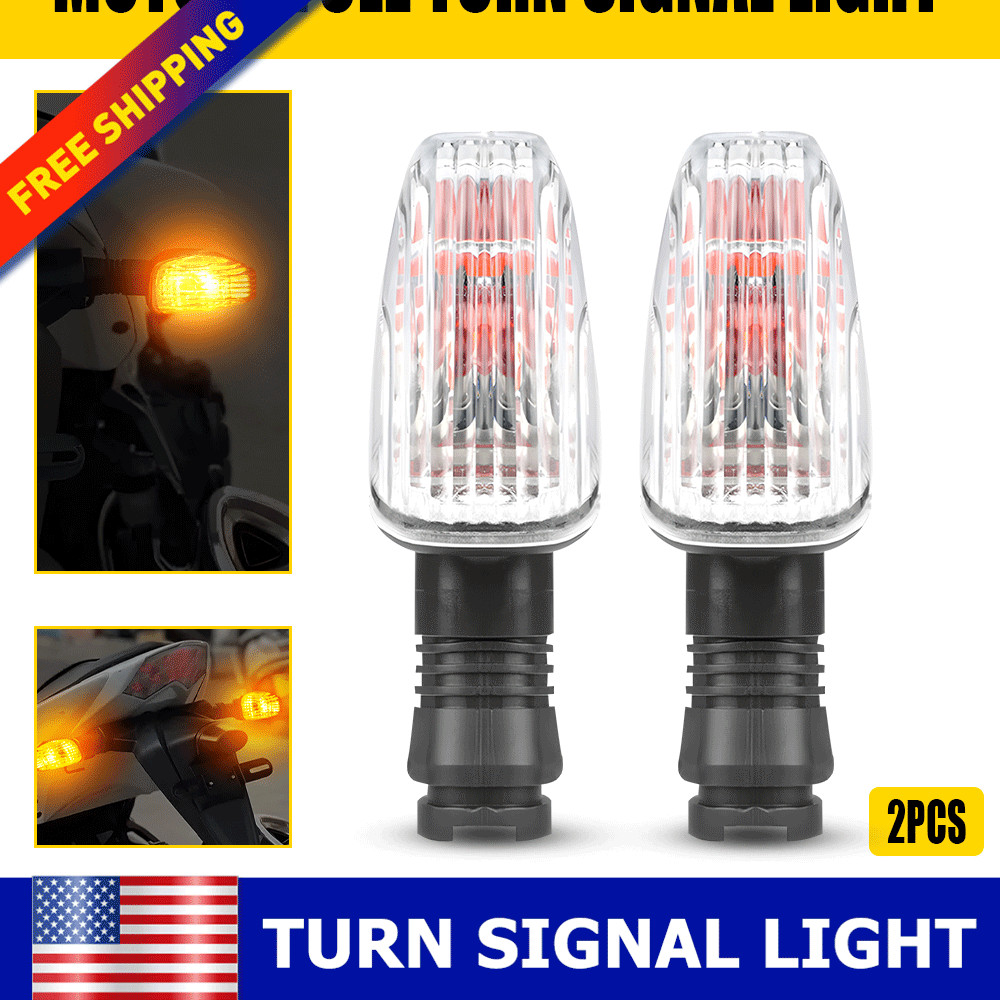 2X Clear Lens L+R Turn Signal Light Indicator Lamp For KAWASAKI NINJA 650R 1000
