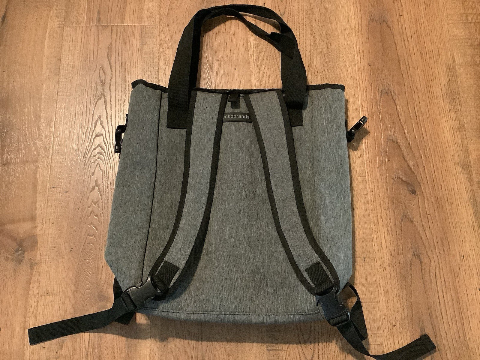 Geckobrands Waterproof Zip Gray Black Backpack Carry Bag