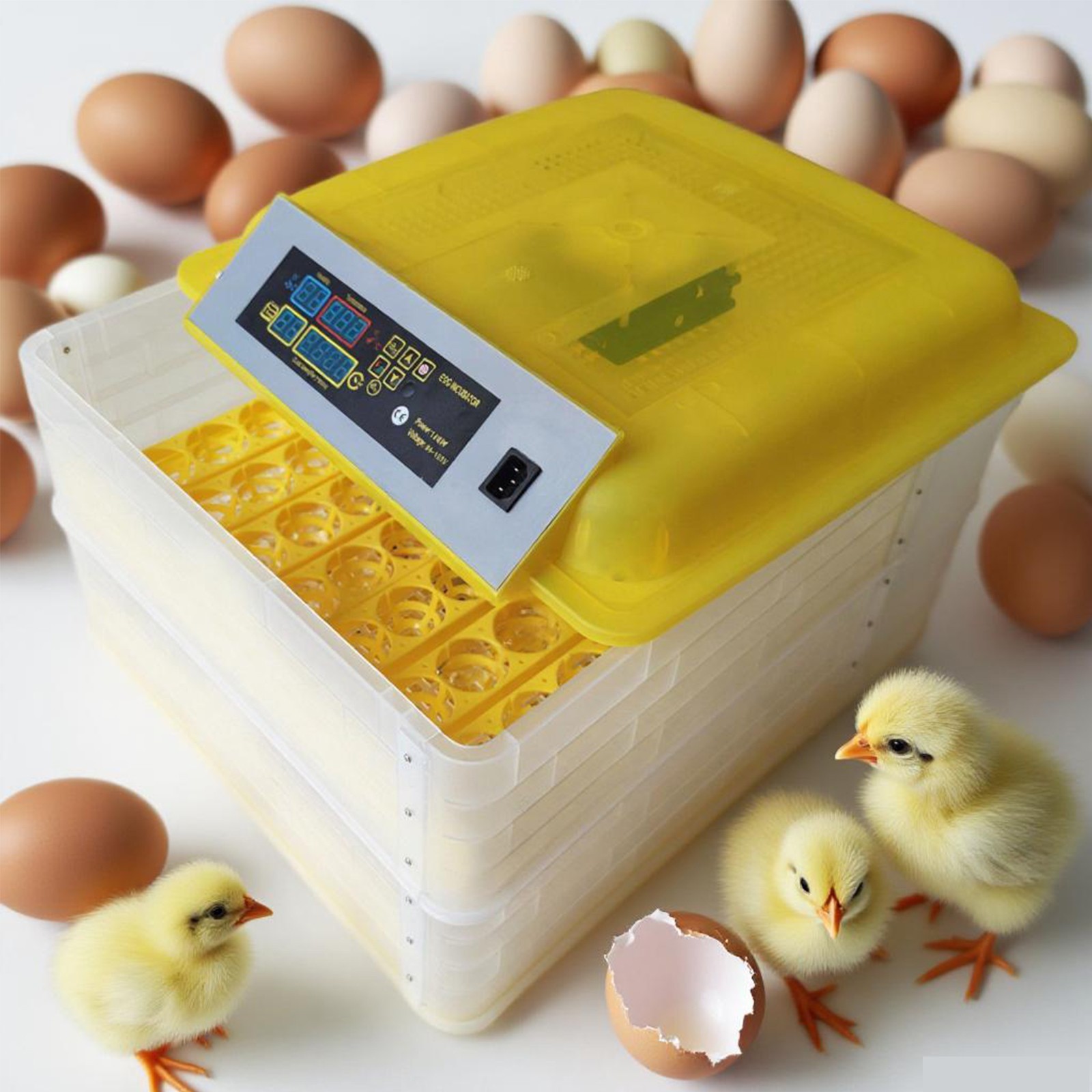 112 Eggs Automatic Poultry Incubator 2 Layer Small-Scale Poultry Hatching 110V