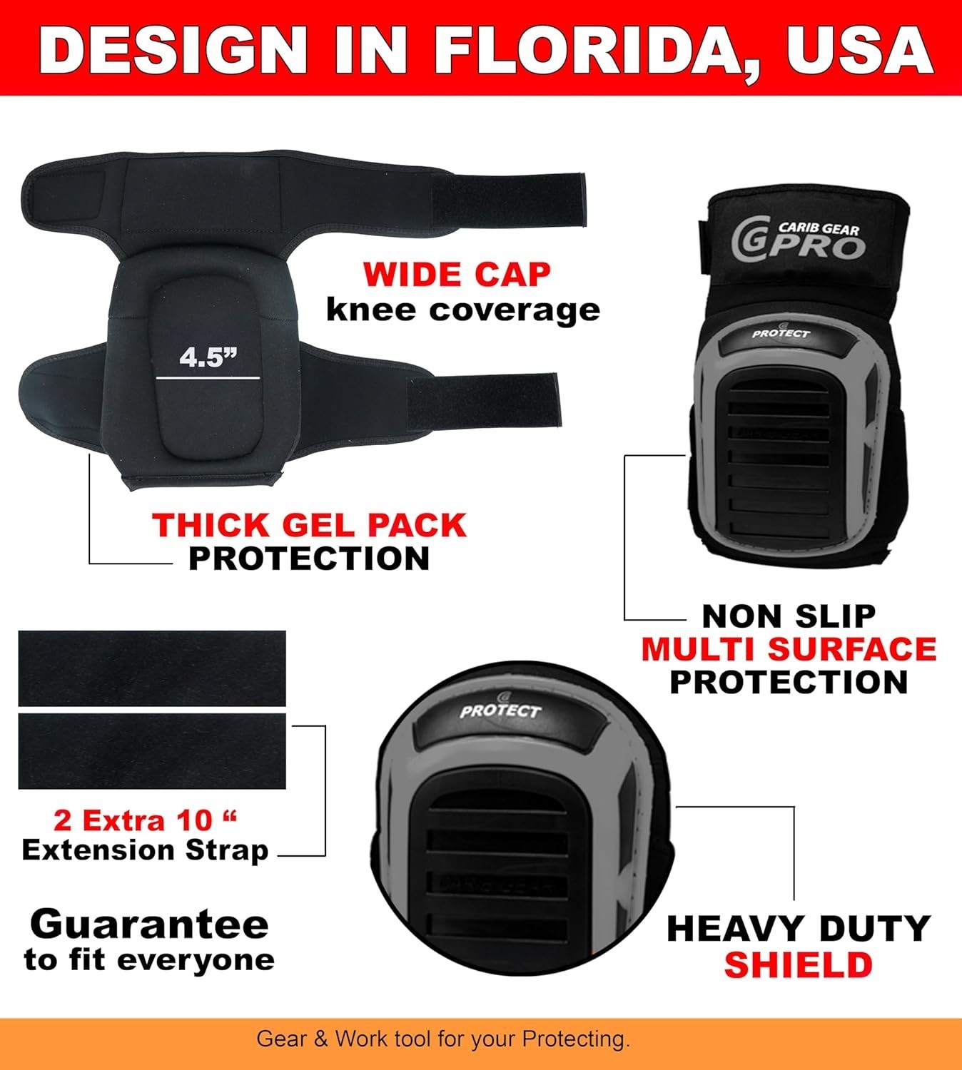 Men's Professional Construction Knee Pad for Work - Heavy Duty Pad, Extra Thi...