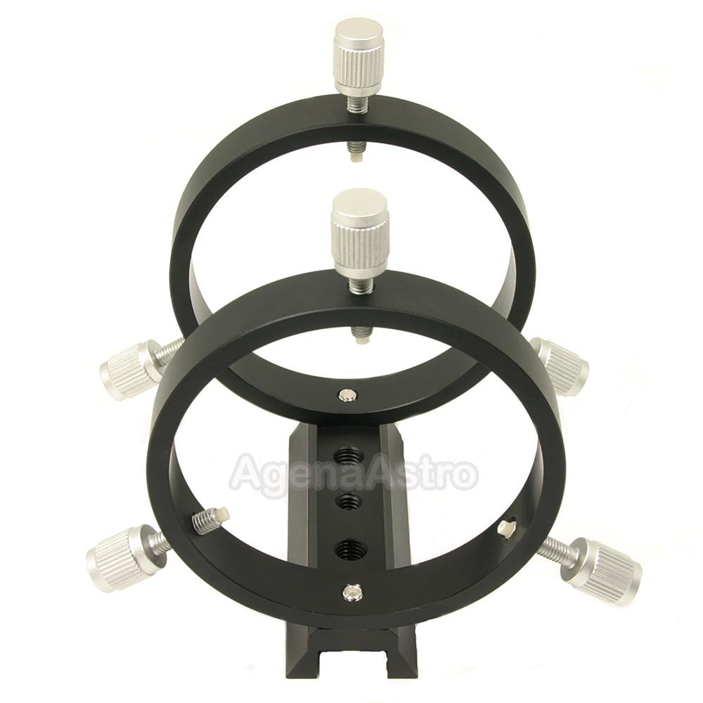 Agena 2-Ring 60mm Finder Bracket with Vixen/Synta Style Dovetail Base # DFB60