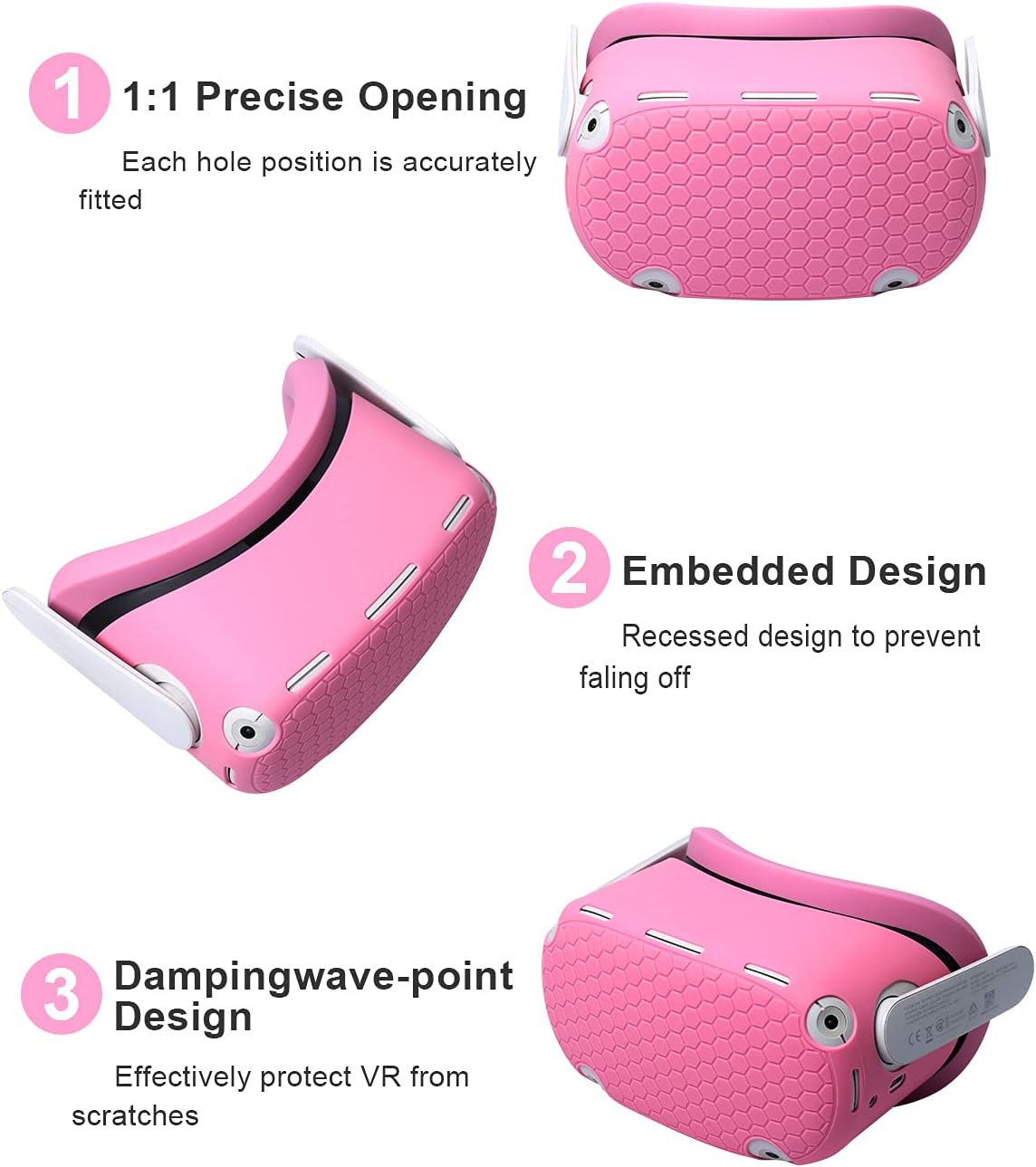 VR Adjustable Head Strap for Oculus Quest 2 Skins Cute Accessories with Silicone