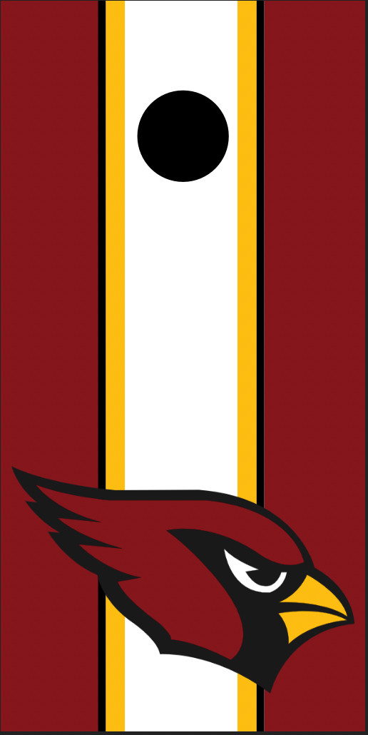 Arizona Cardinals (2PCS) Cornhole Board Wraps Decals Vinyl Sticker
