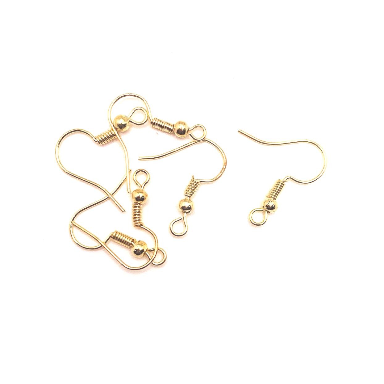100 or 500 Pieces: KC Gold / Light Gold Plated Fish Hook Earring - US Selle