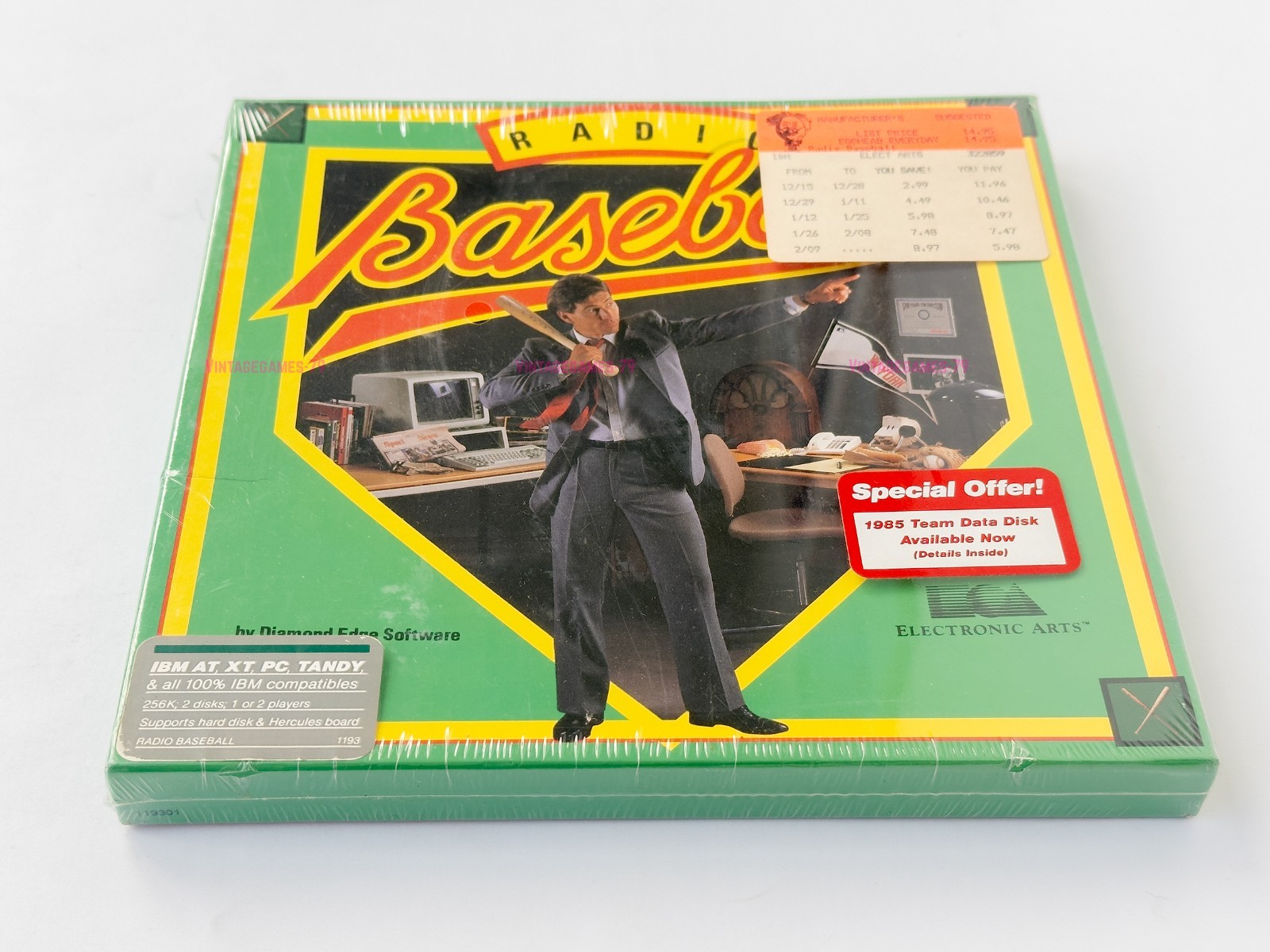 Radio Baseball - Electronic Arts - 1986 / IBM PC - Sealed
