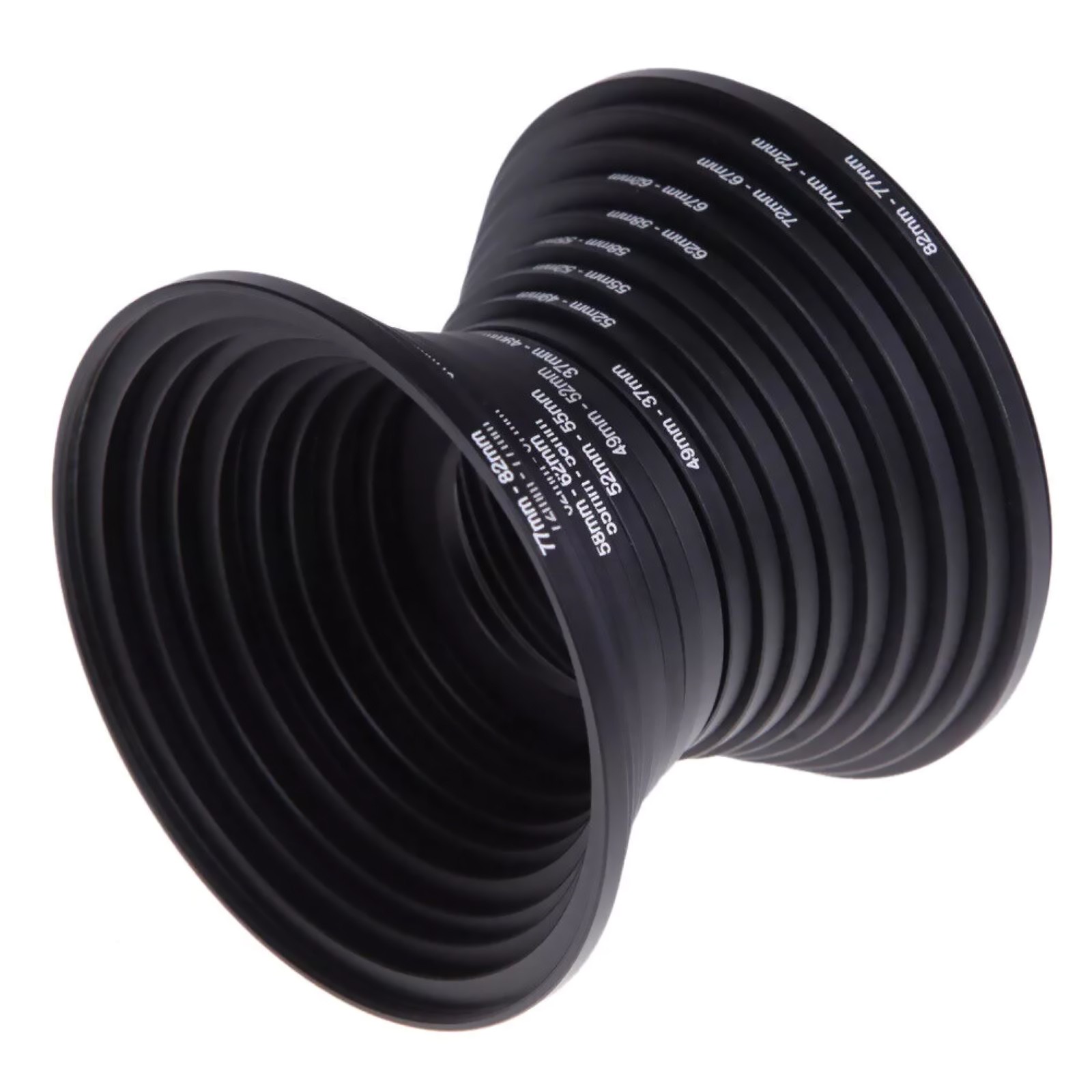 Precision CNC Machining 37-82mm DSLR Camera Lens Filter Adapter Ring 18pcs
