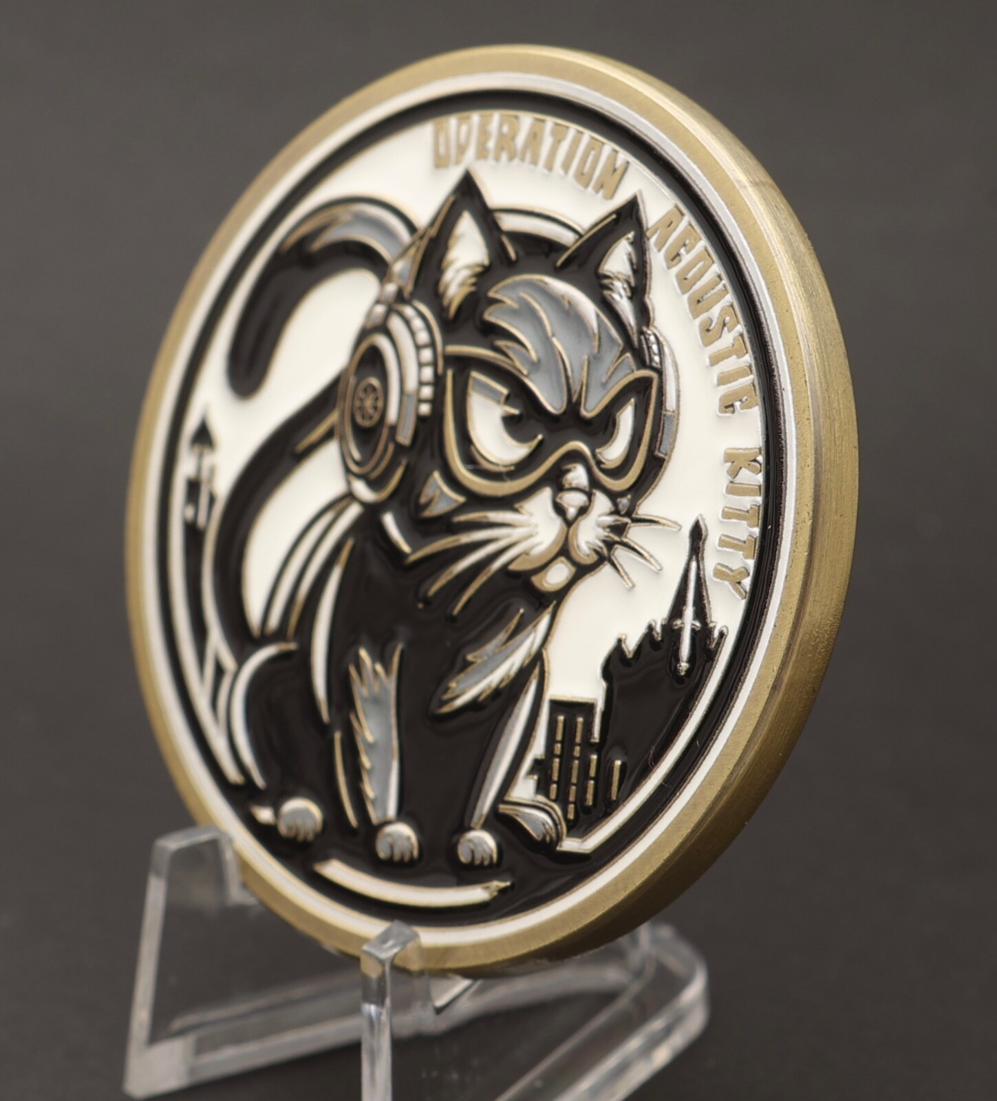2" CIA OPERATION ACOUSTIC KITTY CHALLENGE COIN PSYOPS OPERATIONS SOD COVERT